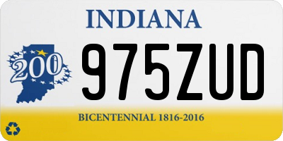 IN license plate 975ZUD