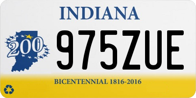 IN license plate 975ZUE