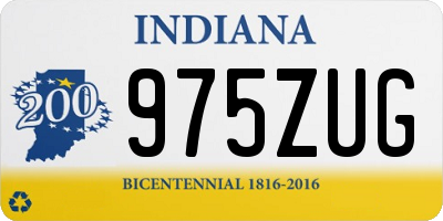 IN license plate 975ZUG