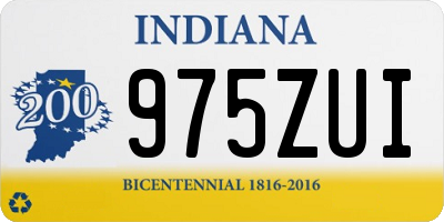 IN license plate 975ZUI