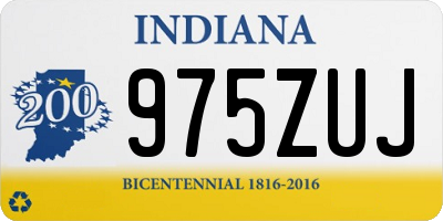 IN license plate 975ZUJ