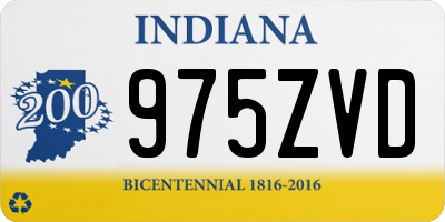 IN license plate 975ZVD
