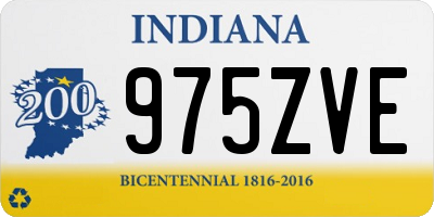 IN license plate 975ZVE