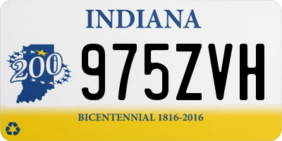 IN license plate 975ZVH