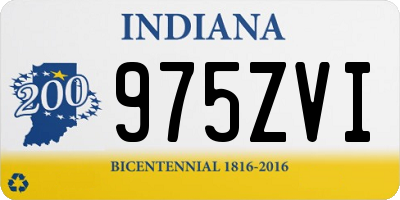 IN license plate 975ZVI