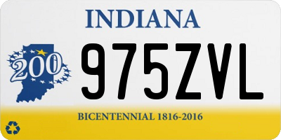 IN license plate 975ZVL