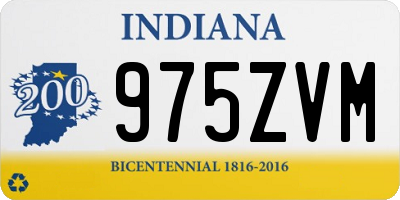 IN license plate 975ZVM