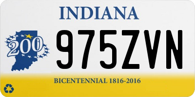 IN license plate 975ZVN