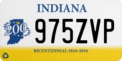 IN license plate 975ZVP
