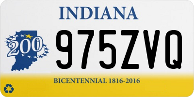 IN license plate 975ZVQ