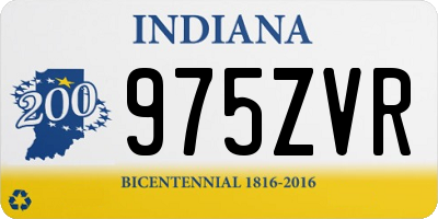 IN license plate 975ZVR
