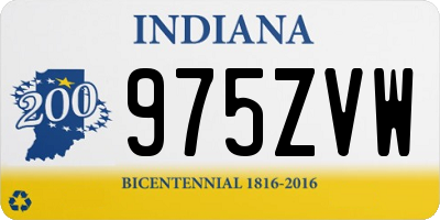 IN license plate 975ZVW