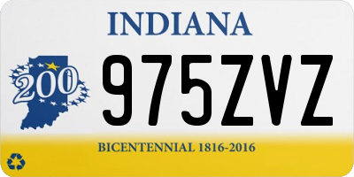 IN license plate 975ZVZ
