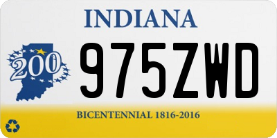 IN license plate 975ZWD