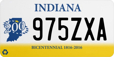 IN license plate 975ZXA
