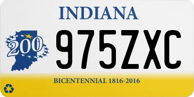 IN license plate 975ZXC