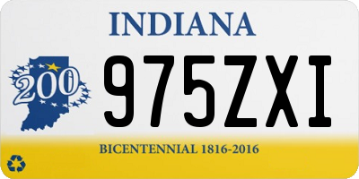 IN license plate 975ZXI