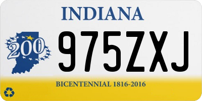 IN license plate 975ZXJ