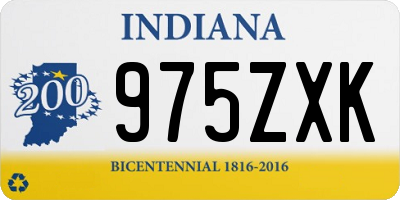 IN license plate 975ZXK