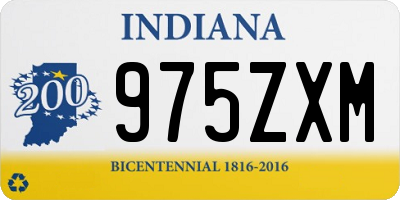 IN license plate 975ZXM