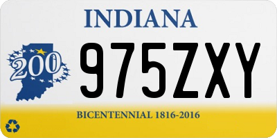 IN license plate 975ZXY