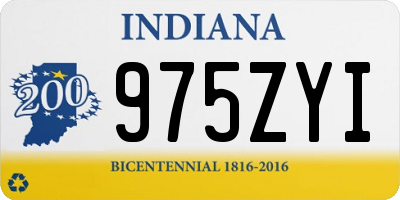 IN license plate 975ZYI