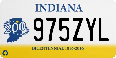 IN license plate 975ZYL