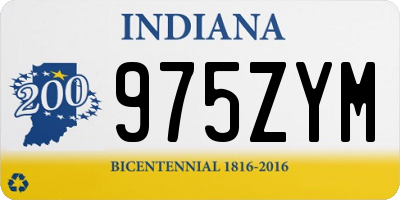 IN license plate 975ZYM