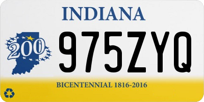 IN license plate 975ZYQ