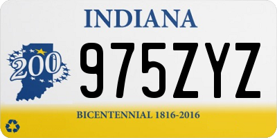 IN license plate 975ZYZ