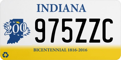 IN license plate 975ZZC