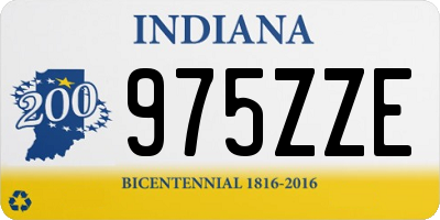 IN license plate 975ZZE