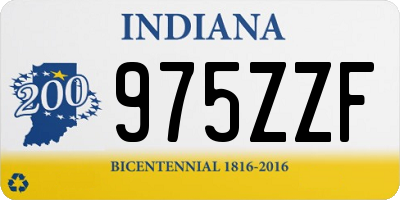 IN license plate 975ZZF