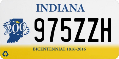 IN license plate 975ZZH