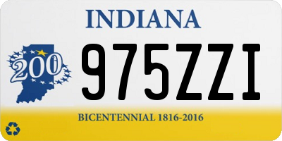 IN license plate 975ZZI
