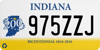IN license plate 975ZZJ