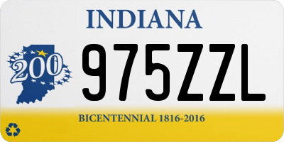 IN license plate 975ZZL