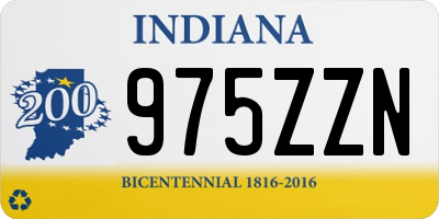 IN license plate 975ZZN
