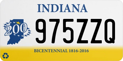IN license plate 975ZZQ