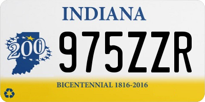 IN license plate 975ZZR