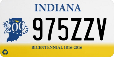 IN license plate 975ZZV
