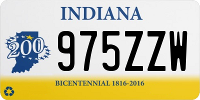 IN license plate 975ZZW