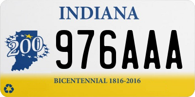 IN license plate 976AAA