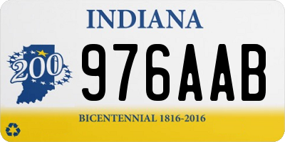 IN license plate 976AAB