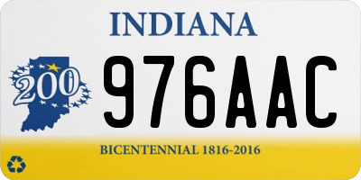 IN license plate 976AAC