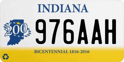 IN license plate 976AAH