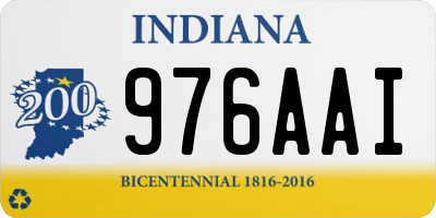 IN license plate 976AAI