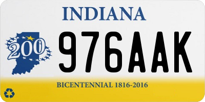 IN license plate 976AAK