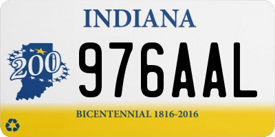 IN license plate 976AAL
