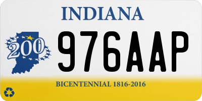 IN license plate 976AAP